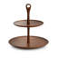 Nambe Skye Wood Tiered Dessert Stand