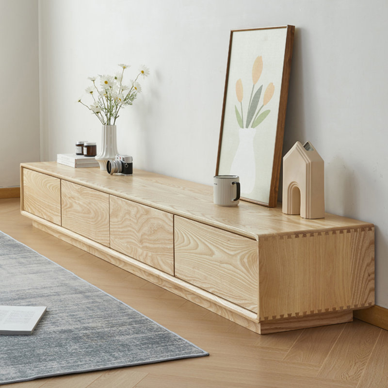 Nordic Style Ash Wood TV Stand, 94.48"