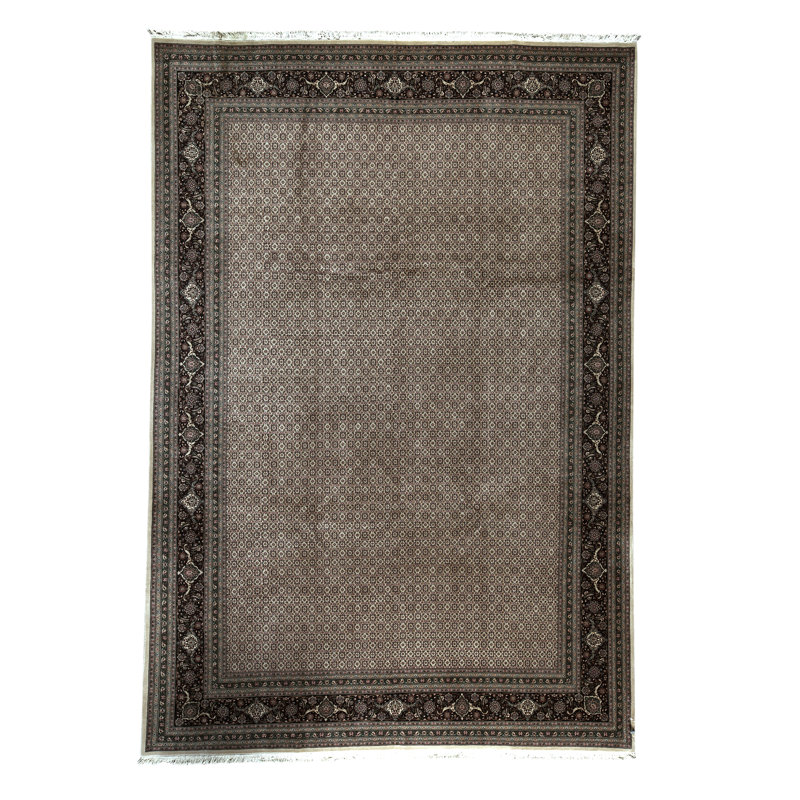 Hand-Knotted High-Quality Beige and Brown Area Rug