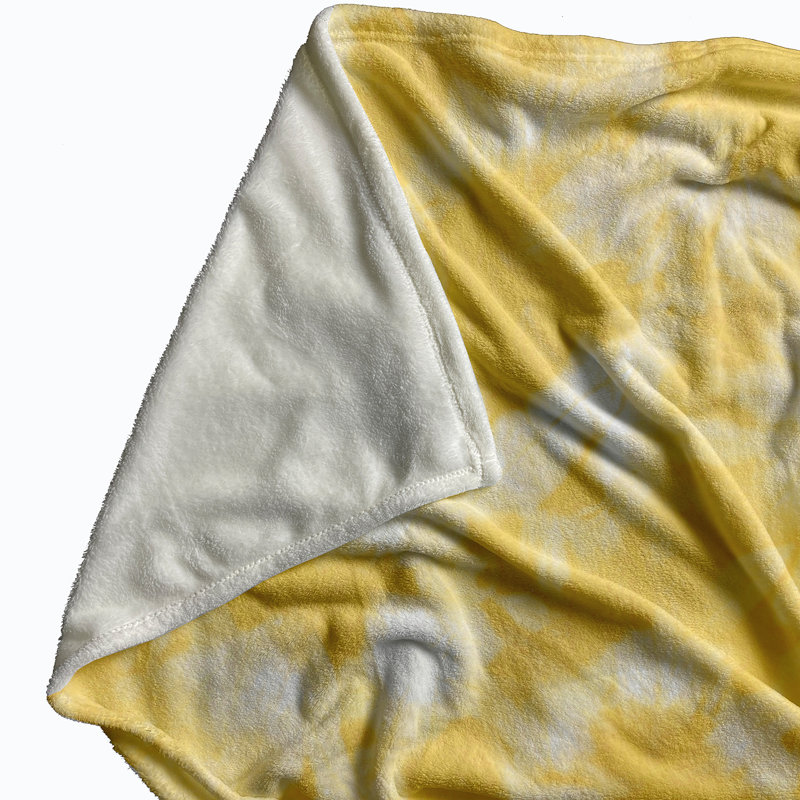 Betty Plain Weave / Muslin Throw Blanket, Yellow