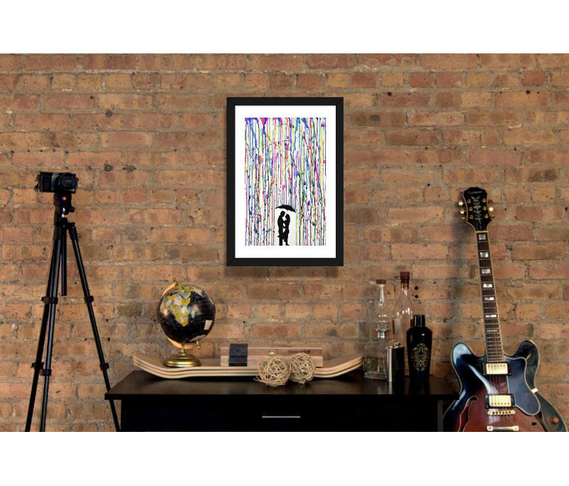 « précipice », impression, Papier encadré noir, H 32 po x l 24 po x P 1 po