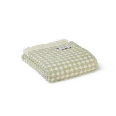 Jacquard Spot Throw Geometric Blanket with Fringe