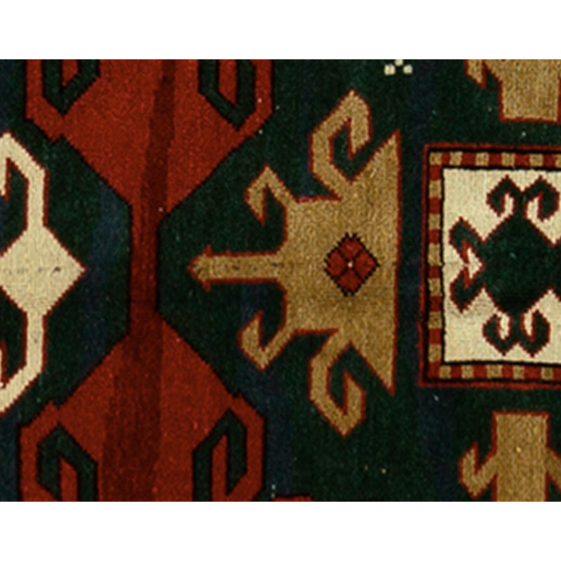 Hand Knotted Wool Area Rug in Multi