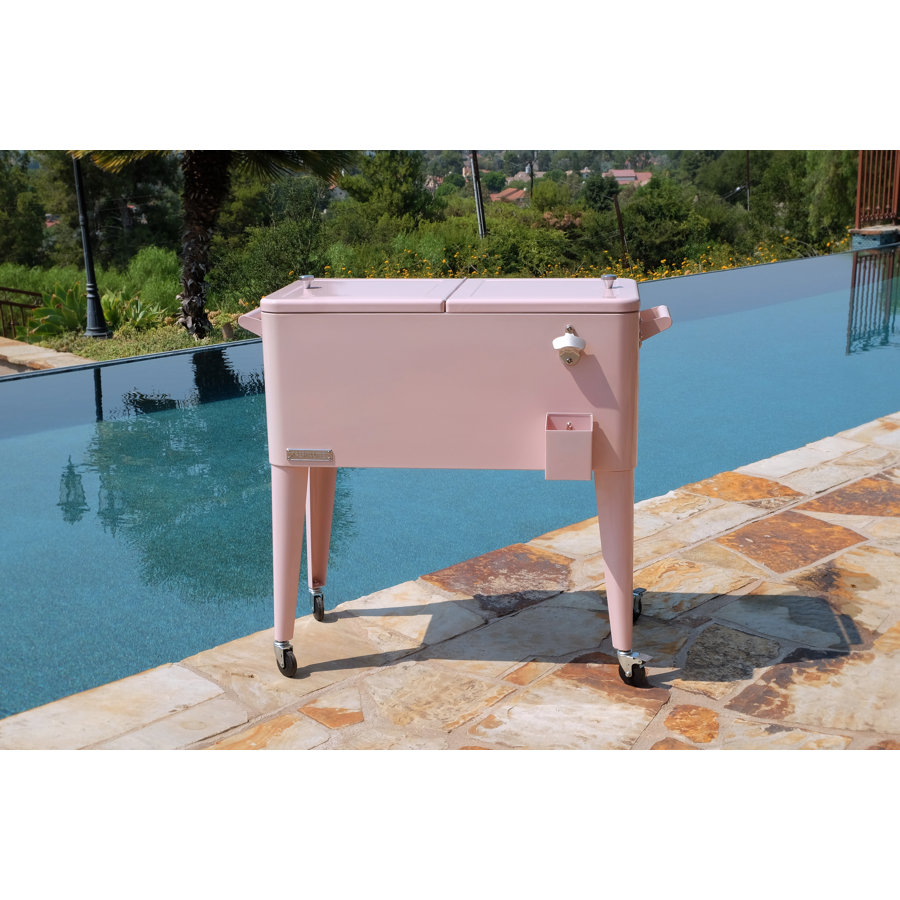 Permasteel 80-Qt Classic Outdoor Patio Cooler On Wheels