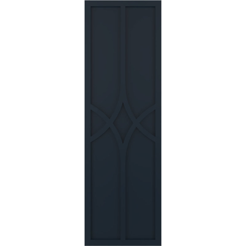 Volets en PVC True Fit, Bleu nuit sans étoile, 15", 75"