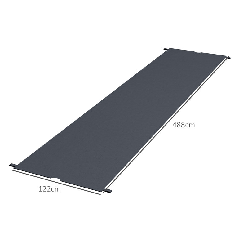 Brugos Dakota Fields Polyester Replacement Canopy for Pergola, Dark Grey