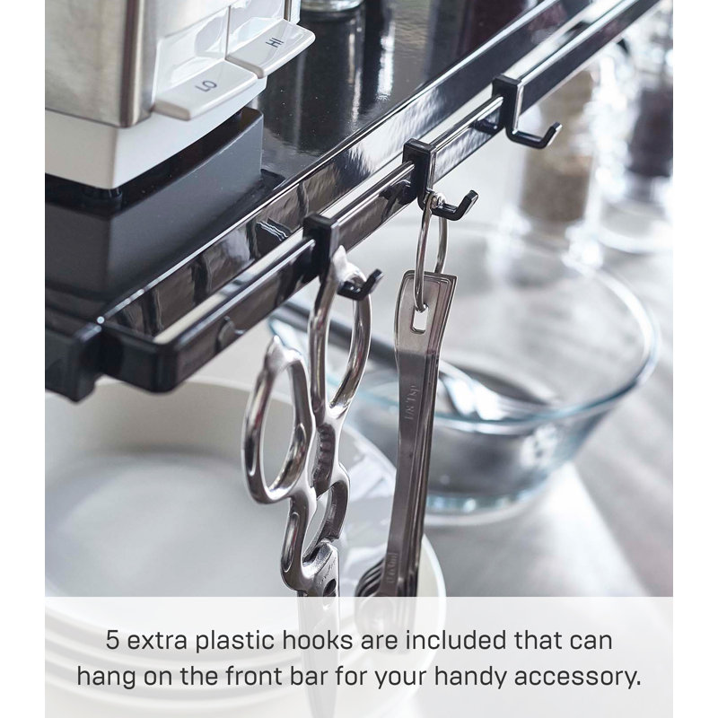 Modern Black Steel Expandable Kitchen Support Rack - Large