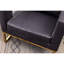 Chaise d'appoint Huron Gray - style contemporain avec revêtement en velours, structure en métal, carré et dossier rembourré pour un fauteuil confortable-121274359