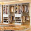 Système de rangement pour garde-robe de 5 pi avec tiroirs, système de rangement pour garde-robe de 96 po avec porte-chaussures, 3 tringles de suspension, support à vêtements mural pour garde-robe de chambre à coucher