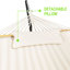 Hamac 2 places avec barre d'écartement, support, matelas et oreiller, couleur crème-850944445