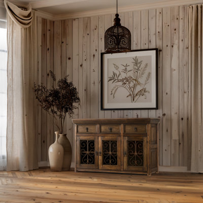 Handmade 54" Wide - 3 Drawer Rustic Wood Sideboard
