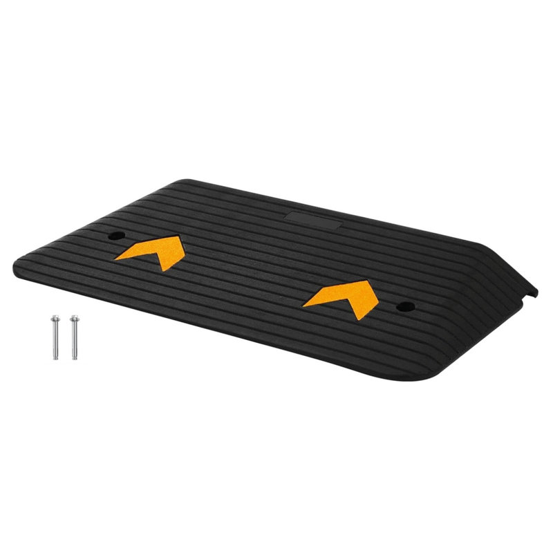 Rampe de fauteuil roulant en caoutchouc 3 po, rampe d'allée d'une capacité de 33069 lb, rampe en caoutchouc pour fauteuil roulant électrique