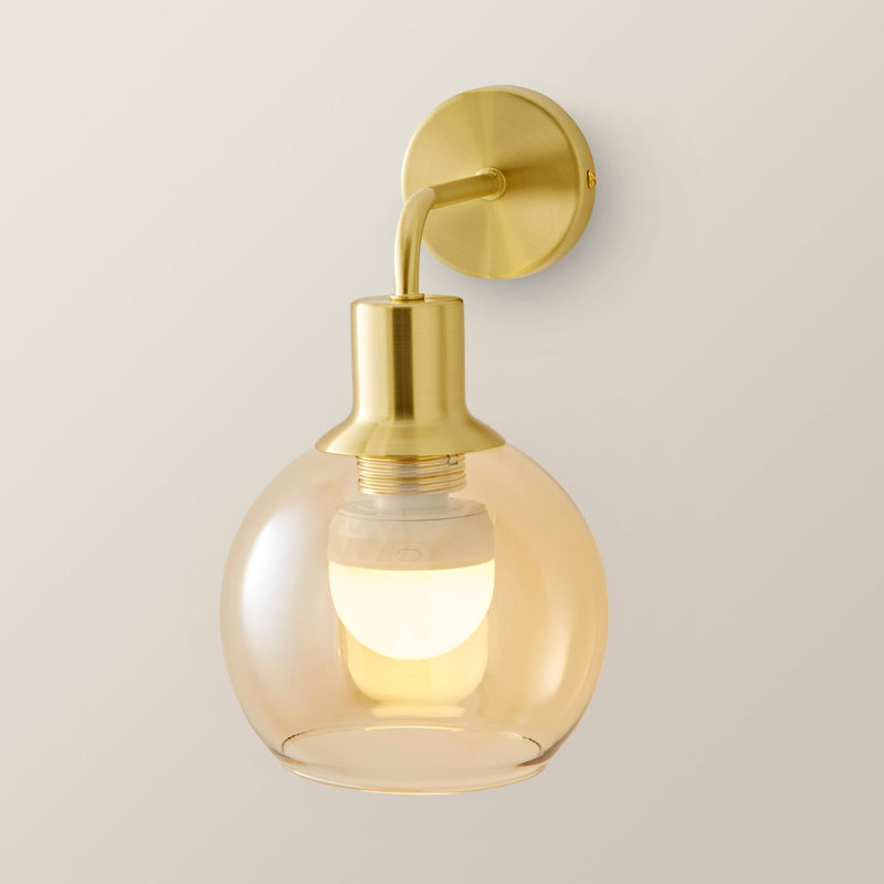 Dejuane Flush Mounted Sconce, Gold, Beige