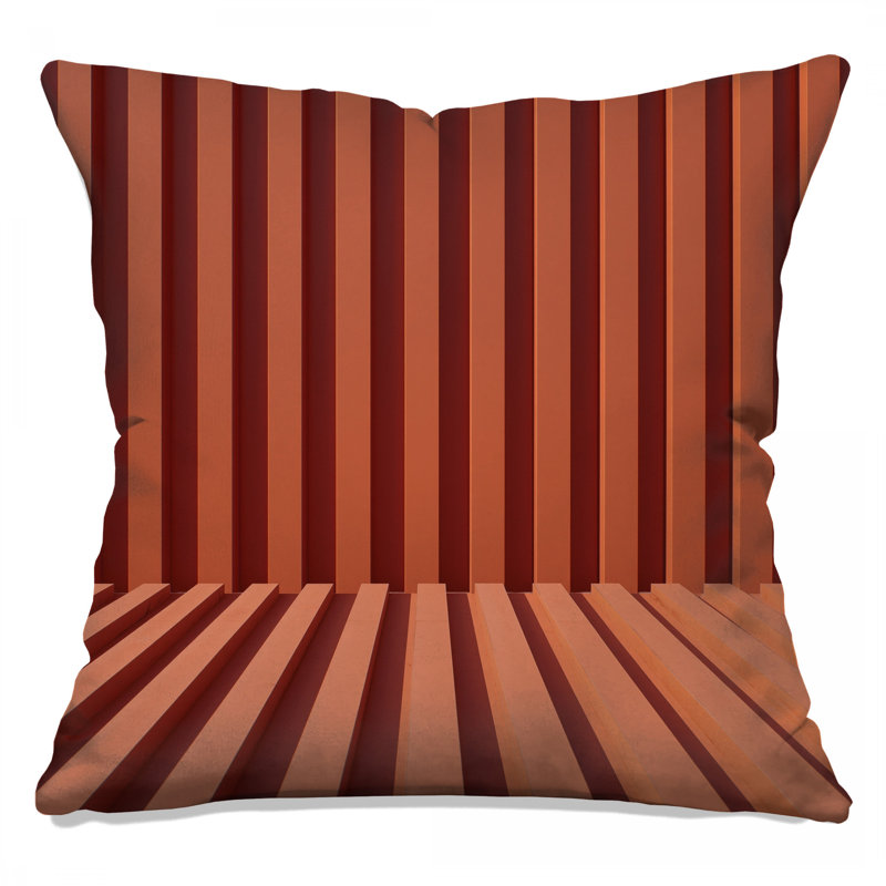 Coussins décoratifs à double face orange, 14 X 14 pouces