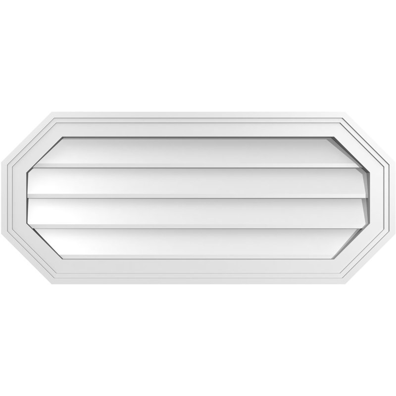 Évent horizontal gondole allongé en surface octogonal Signature, H 14 po x l 32 po x P 1,5 po