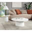 Table basse en marbre et blanc ultrabrillant