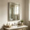 Miroir suspendu 24 po x 36 po pour salle de bain, miroir encadré en métal
