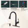 Pull-Down Kitchen Faucet With Easy Retractable Spray Head, Single Handle, High Arc Single Hole Pull-Out Kitchen Sink Faucet With Soap Dispenser.