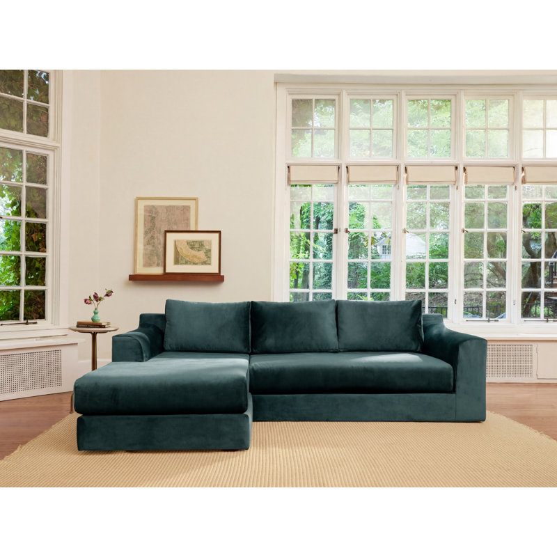 All-Natural Elevate Sectional, Yellow Clay Striped Hemp Blend