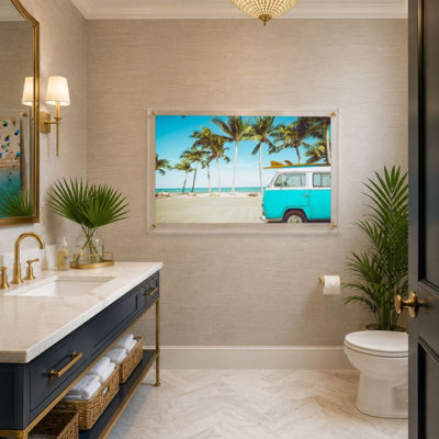 Reproduction d'art mural en acrylique Beach 16 "x 12"