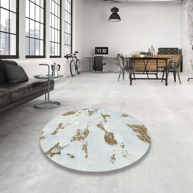 Tapis abstrait moderne 916, Rond 8 pi