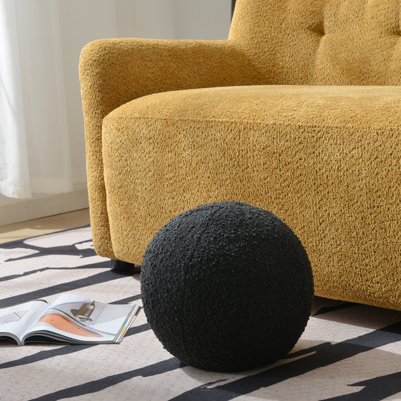 Coussin amovible et réversible, Noir, H 9 po x l 9 po