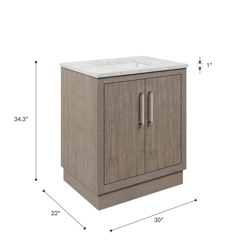 Hugo 30'' W Single Vanity, Chrome