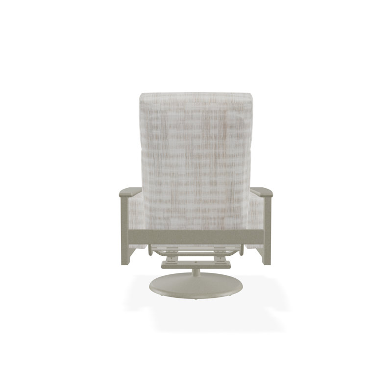 Leeward Polymer Outdoor Lounge Chair, Storm, Illusion Plaid Birch