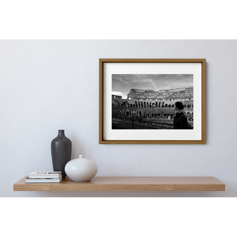 Roman Holiday Print by Joseph Regan, Walnut, 14" H x 16" W x 0.75" D