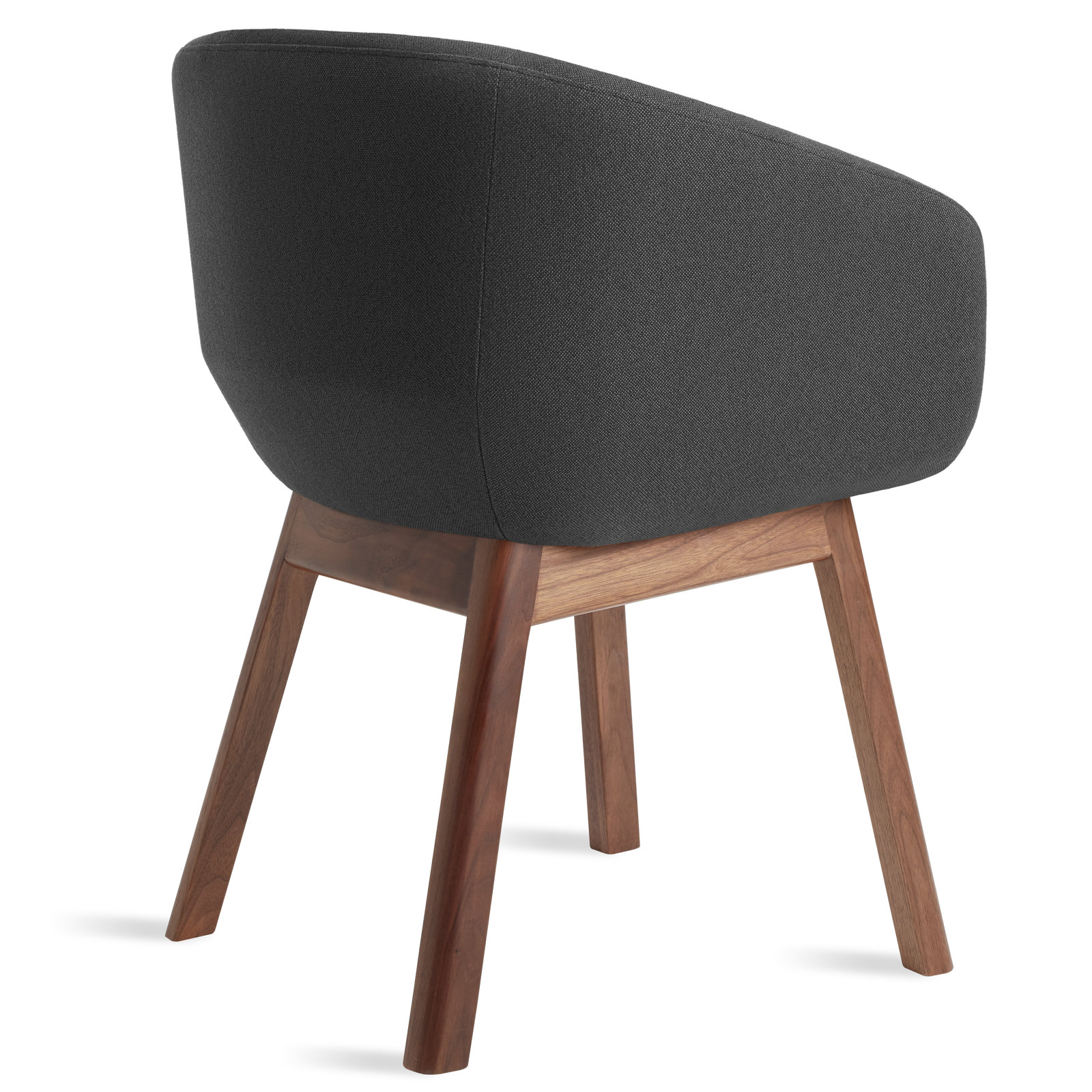 Host Task Chair Storm Velvet, Walnut, Maharam Meld in Panda