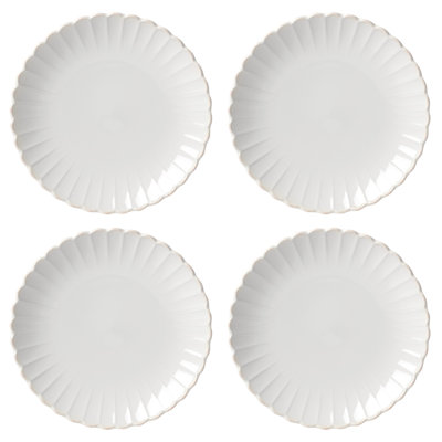 Ensemble d'assiettes à dîner 4 pièces French Perle