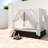 Spacious Patio Chaise Lounges, Steel Rattan Daybed With Curtains, Poolside