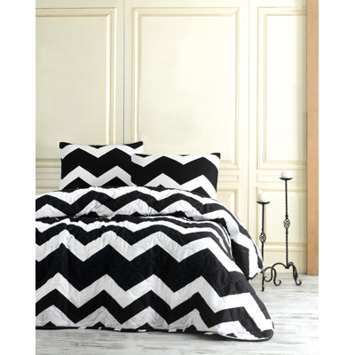 Cotton Blend Chevron / Zig Zag Bedspread
