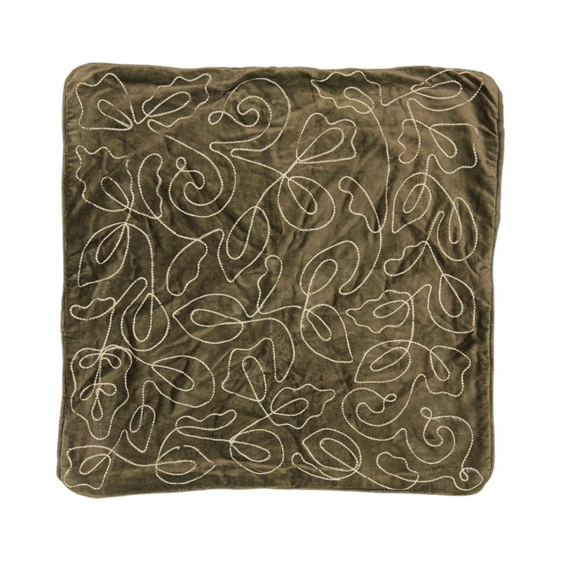 Allesse Floral Brown Square Cushion