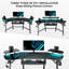Curved Metal Base Computer Desk-768098998