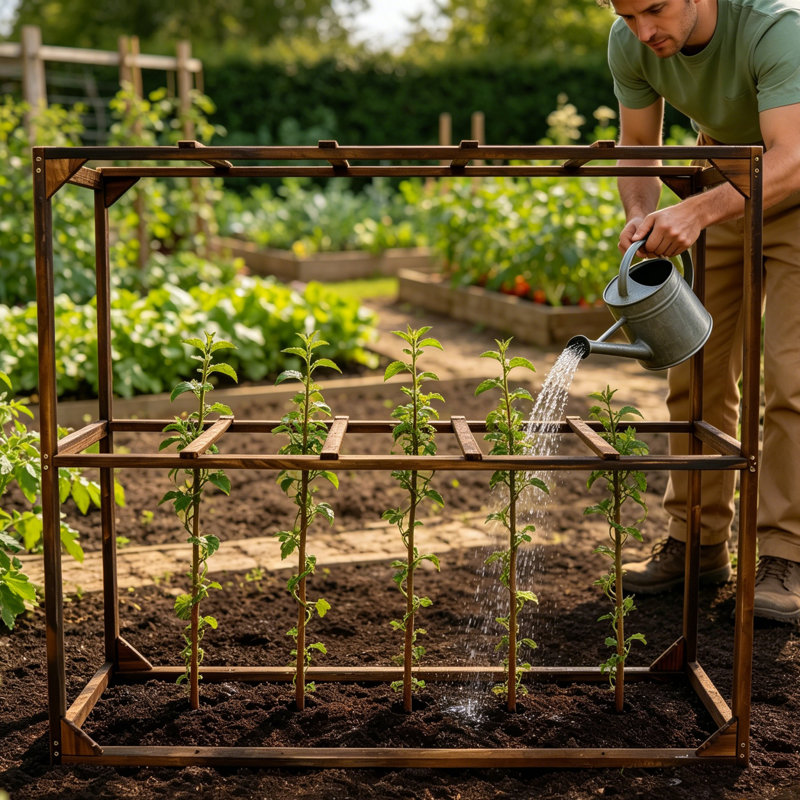 115cm H x 118.7cm W Wood Lattice Panel Trellis