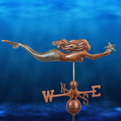 Sirène avec girouette étoile de mer