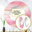 Olgerta abstrait Geode Marble Waves Pink II - miroir décoratif en marbre, miroir mural rond moderne, impression d'art en métal-1804738072