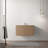 Hood-5N 36.00 In. W X 19.80 In. D X 20.00 In. H  Wall Mounting Bath Vanity In Natural Wood With White Single Sink