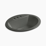 Bryant Ceramic Oval Drop-In Bathroom Sink with Overflow