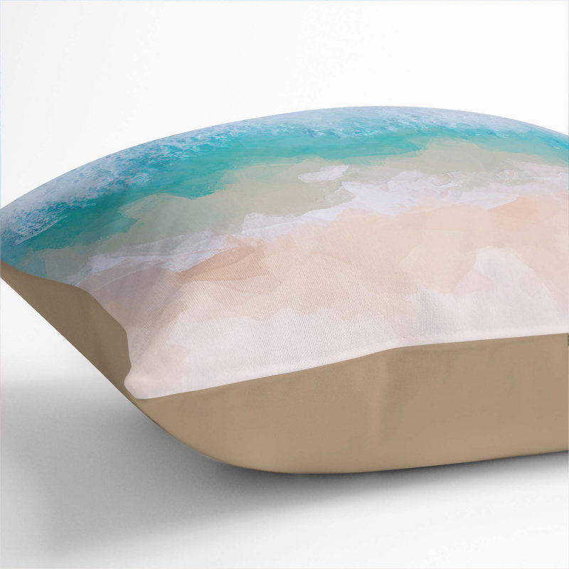 Abstract Square Throw Cushion, 55 x 55 cm, Stone