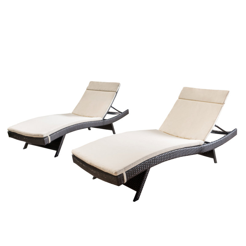 Garry Outdoor Chaise Lounge Set , Cushion Included