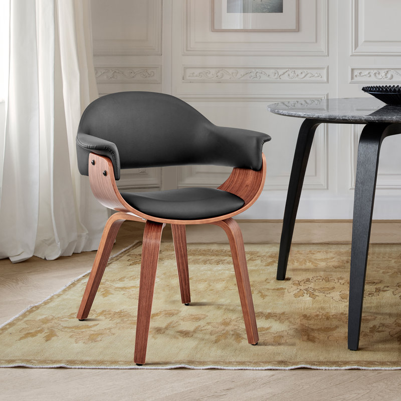 Fauteuil rembourré, Noyer, Noyer, Noir