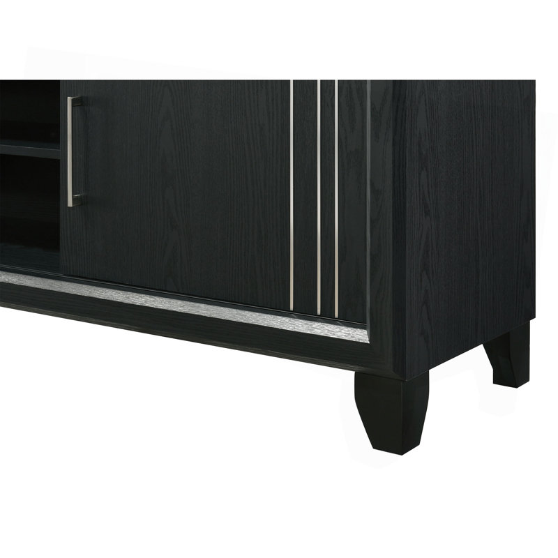 Meuble télé 1 pièce Contemporary, Gris anthracite