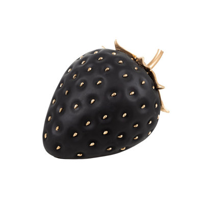 Élégant objet décoratif, noir et doré, 14,6 po x 10,2 po x 12,2 po | Tissu 100% polyester, élégant et durable | Parfait pour la décoration intérieure, les accents de bureau et les intérieurs modernes, avec un design accrocheur