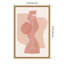 Peach Paper Cut Composition No 1 by The MIUUS STUDIO Framed Canvas Wall Art Print-101125763