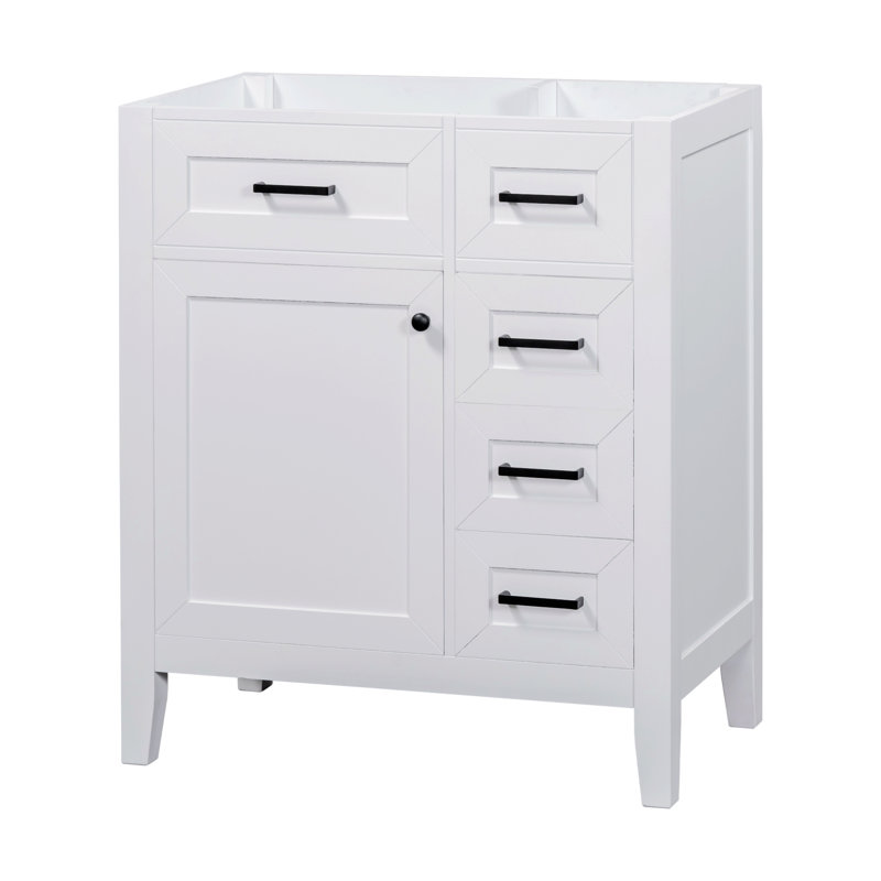 Base de meuble-lavabo 29,52 po Mayna seulement, Blanc