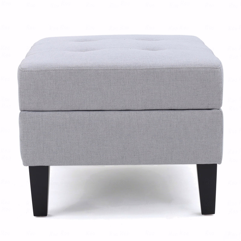 Repose-pieds Basic (type banc), rangement (type banc), Gris clair