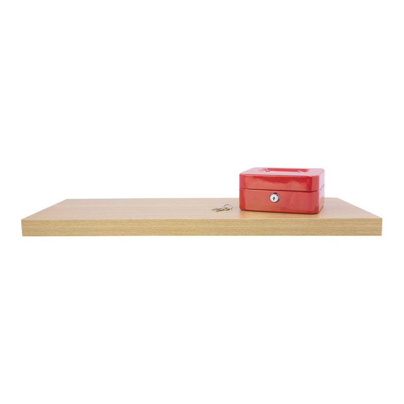 Plastic / Acrylic Floating Shelf, 3.8cm H x 120cm W x 23cm D, Brown