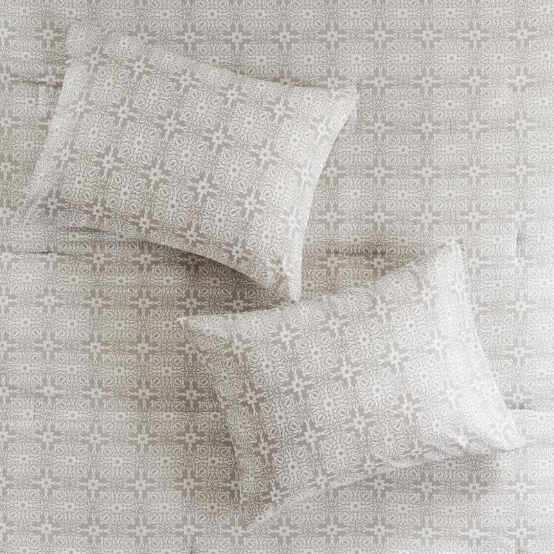 Couette réversible 6 pièces - Grand lit/très grand lit en coton avec broderies magnifiques